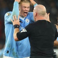 Manchester City - Tottenham, Haaland napad na suca, 3.12.2023.