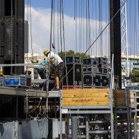 Pripremni radovi za festival Ultra na stadionu Park mladeži