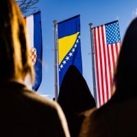 Zastave Hrvatske, BiH i SAD-a