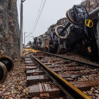 Prevrnuti vlak kod Rijeke