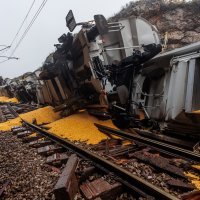 Prevrnuti vlak kod Rijeke