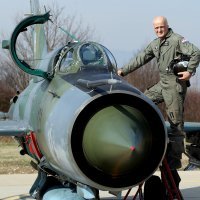 Ivan Selak i MiG-21 HRZ-a na Plesu 2014. godine