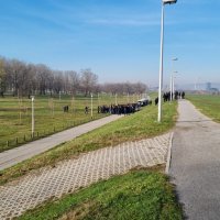 Navijači kod Savskog nasipa u Zagrebu