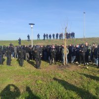 Navijači kod Savskog nasipa u Zagrebu