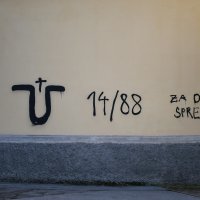 Ustaški grafiti na pravoslavnoj crkvi u Bjelovaru