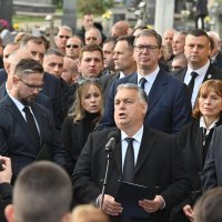 Aleksandar Vučić i Viktor Orban na sprovodu Istvána Pásztora