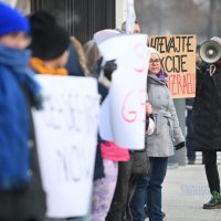 Prosvjed pred veleposlanstvom SAD-a u Ljubljani