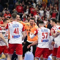 Slavlje nakon utakmice Hrvatska - Španjolska, EP rukomet, 12.1.2024.