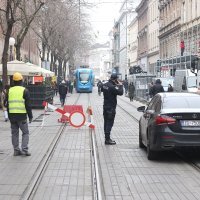 Zastoj tramvaja u Zagrebu