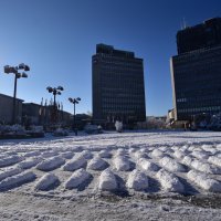Snježni lijesovi ispred slovenskog parlamenta, prosvjed protiv rata u Gazi