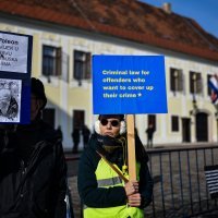 Prosvjed novinara u Zagrebu