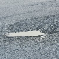 Zaleđeno more u uvali Šćuza u Banjolama