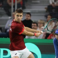 Duje Ajdukovic - Zizou Bergs, Davis Cup, 4.2.2024.