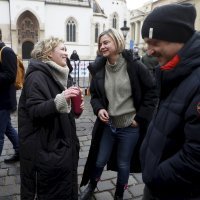 Možemovci dočekali jutro na Markovu trgu