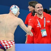 Slavlje vaterpolista i navijača, SP vaterpolo: Hrvatska - Francuska, 15.2.2024.