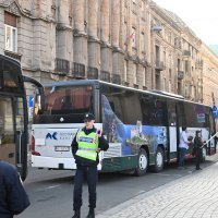 Okupljanje prosvjednika prije dolaska na Markov trg