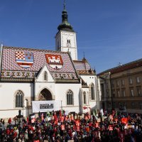 Prosvjed 'Dosta je!' na Markovu trgu