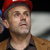 Milan Bandić obilazi gradilište Arene Zagreb u srpnju 2008.