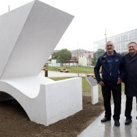 Spomenik izbrisanima ispred Centra Rog u Ljubljani