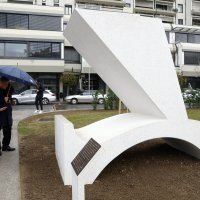 Spomenik izbrisanima ispred Centra Rog u Ljubljani