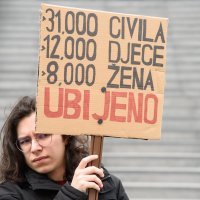 Prosvjed ispred izraelskog veleposlanstva u Zagrebu