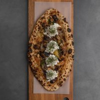 Burnt Leeks & Truffle Pide