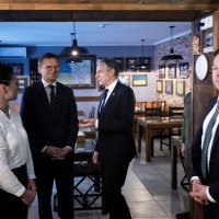 Antony Blinken i Dmitro Kuleba u pizzeriji Veterano