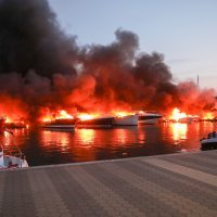 Požar u marini u Medulinu