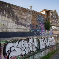 Grafiti i murali na zidovima bivše tvornice Medika