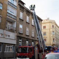 Požar u Palmotićevoj ulici u Zagrebu