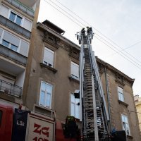 Požar u Palmotićevoj ulici u Zagrebu