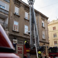 Požar u Palmotićevoj ulici u Zagrebu
