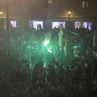 Košarkaši KK Zadar proslavili osvajanje naslova prvaka Hrvatske s navijačima na Narodnom trgu