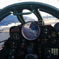 Kružni navigacijski monitor u kokpitu U-2
