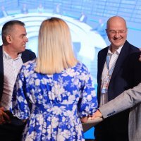 Stožer Domovinskog pokreta nakon objave rezultata izbornih anketa