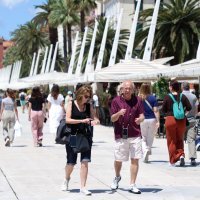 Vrućina i turisti u Splitu