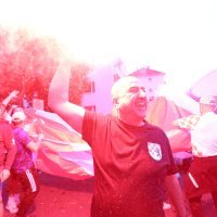 Hrvatski navijači, najveća zastava, Berlin, 14.6.2024.