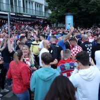 Hrvatski navijači, najveća zastava, Berlin, 14.6.2024.