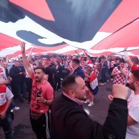 Hrvatski navijači, najveća zastava, Berlin, 14.6.2024.