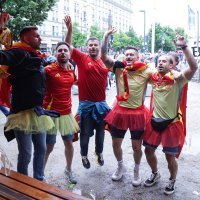 Hrvatska, navijači u Berlinu uoči utakmice Hrvatska - Španjolska, 15.6.2024.