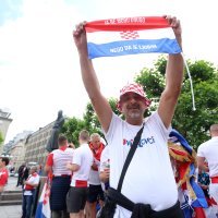 Hamburg: Hrvatski i albanski navijači uoči susreta 2. kola Eura: Hrvatska - Albanija, 19.6.2024.