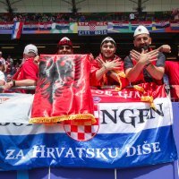 Navijači uoči utakmice Hrvatska - Albanija