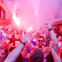 Hrvatska, navijači, Leipzig 2, 23.6.2024.