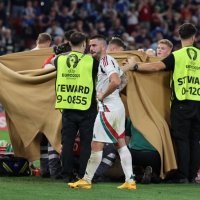 Škotska - Mađarska, EURO 2023., sudar igrača, 23.6.2024.