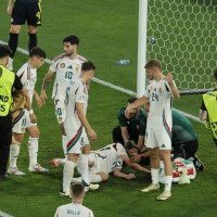 Škotska - Mađarska, EURO 2023., sudar igrača, 23.6.2024.