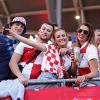 Navijači uoči početka utakmice Hrvatska - Italija, Leipzig, EURO 2024., 24.6.2024.
