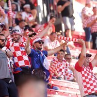 Navijači uoči početka utakmice Hrvatska - Italija, Leipzig, EURO 2024., 24.6.2024.