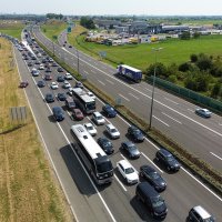 Snimke iz zraka kilometarskih kolona na A1
