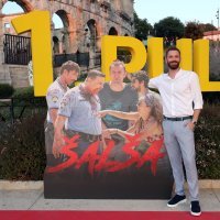 Ekipa filma Šalša prije projekcije u Areni