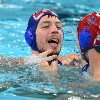 Slavlje hrvatskih vaterpolista, vaterpolo 9.8.2024.